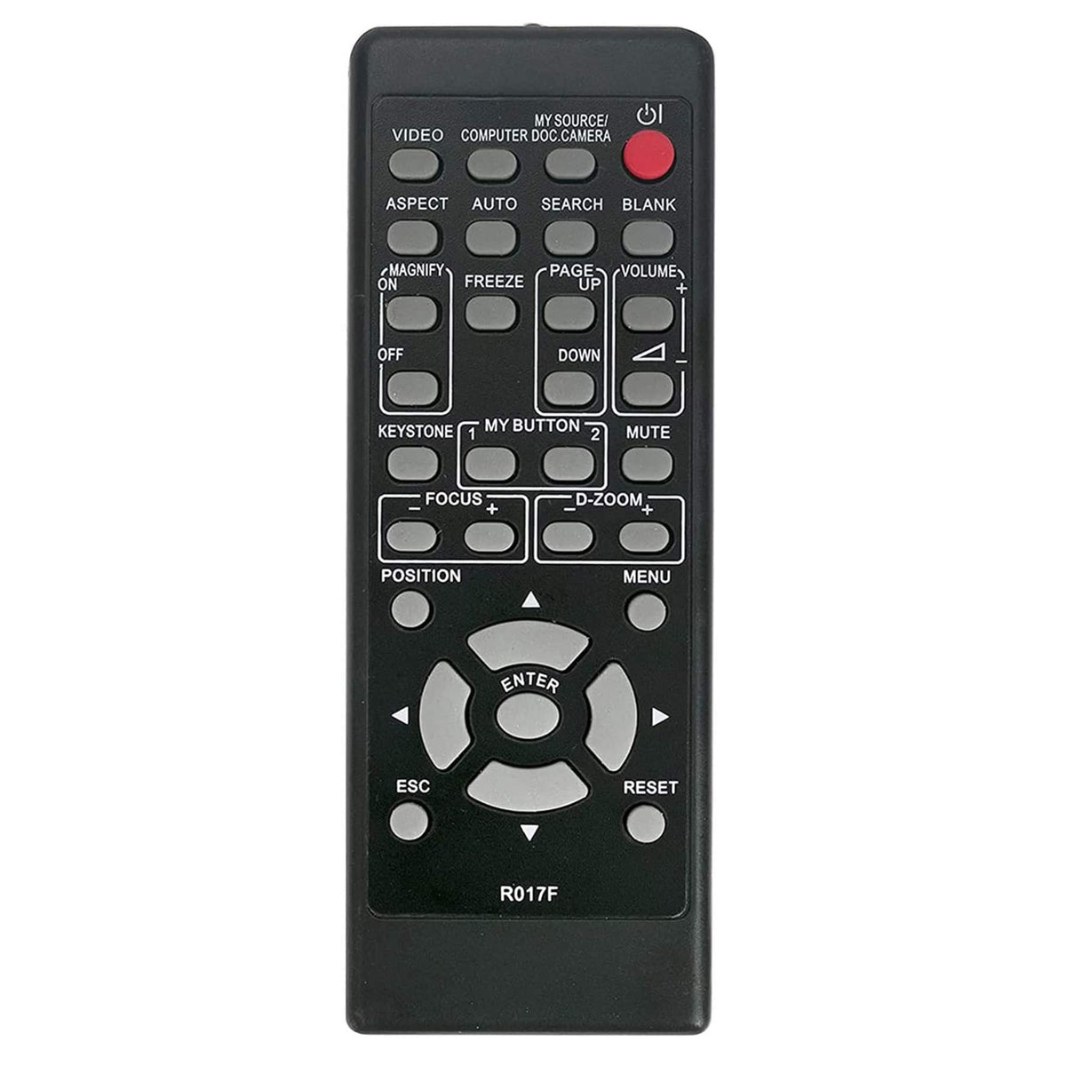 ALLIMITY - R017F Replacement Remote, Fit for Hitachi LCD LED Projector R017H CP-A221N CP-A221NM CP-A301N CP-A301NM CP-AW312WNM - Black