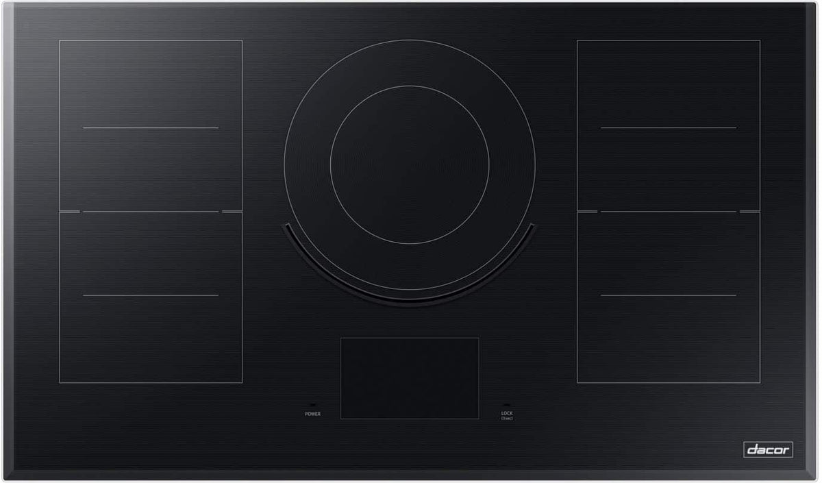 Dacor - 36 in. Wide 5 Element Electric Induction Cooktop - Black Glass