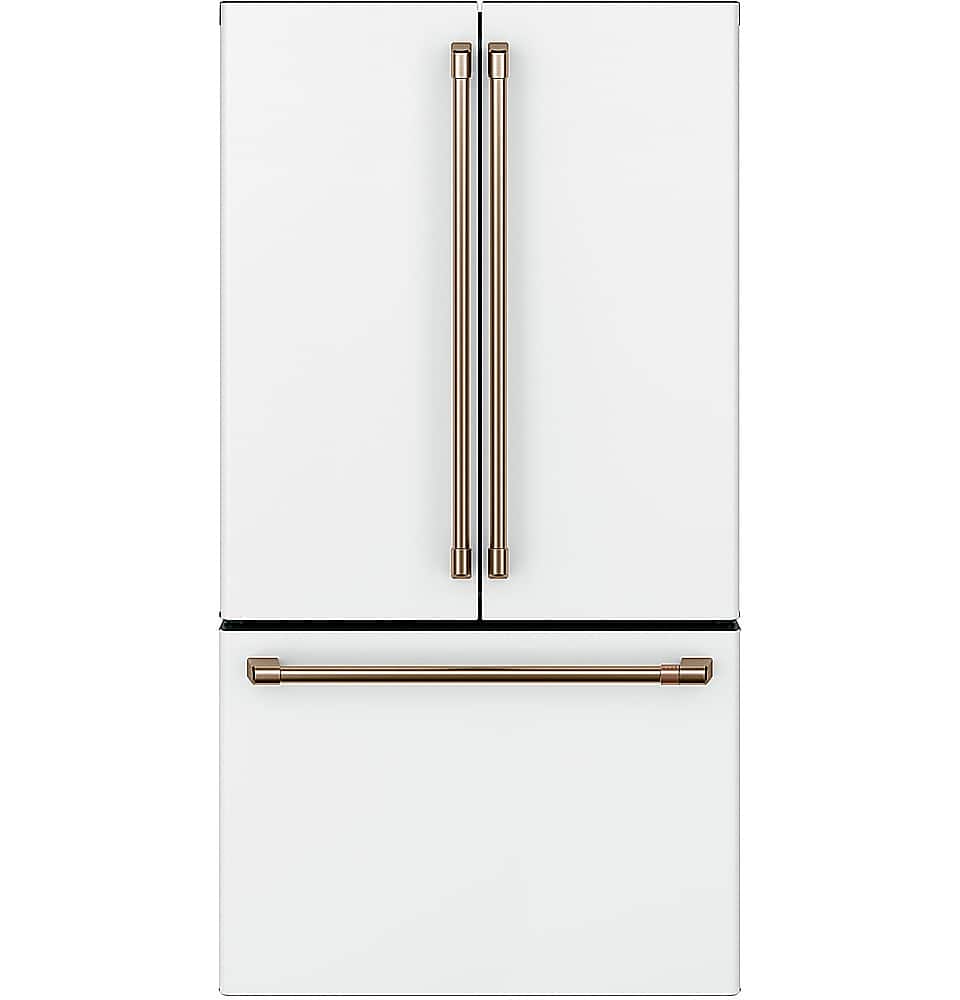 Café - 36 in. Wide 23.1 Cu. Ft. French Door Counter-Depth Smart Refrigerator with Internal Water Dispenser - Matte White