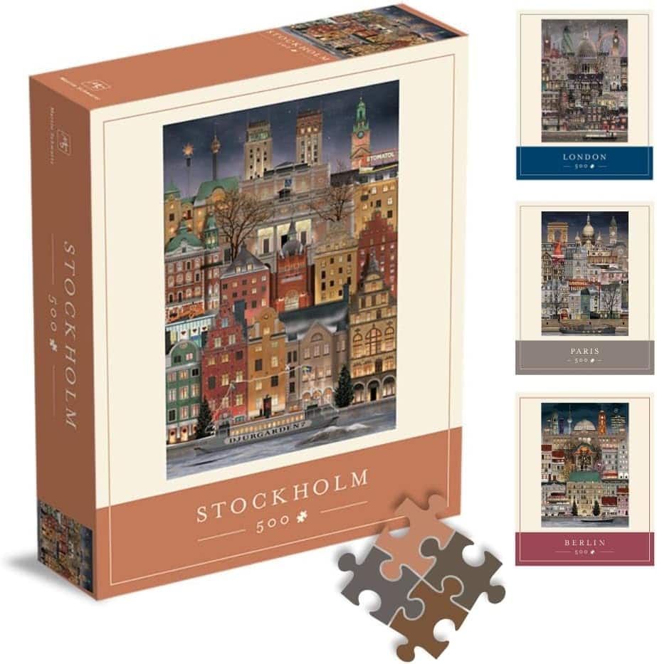 Martin Schwartz - 500 Piece Jigsaw Puzzle for Adults – Cityscape Illustration of Stockholm