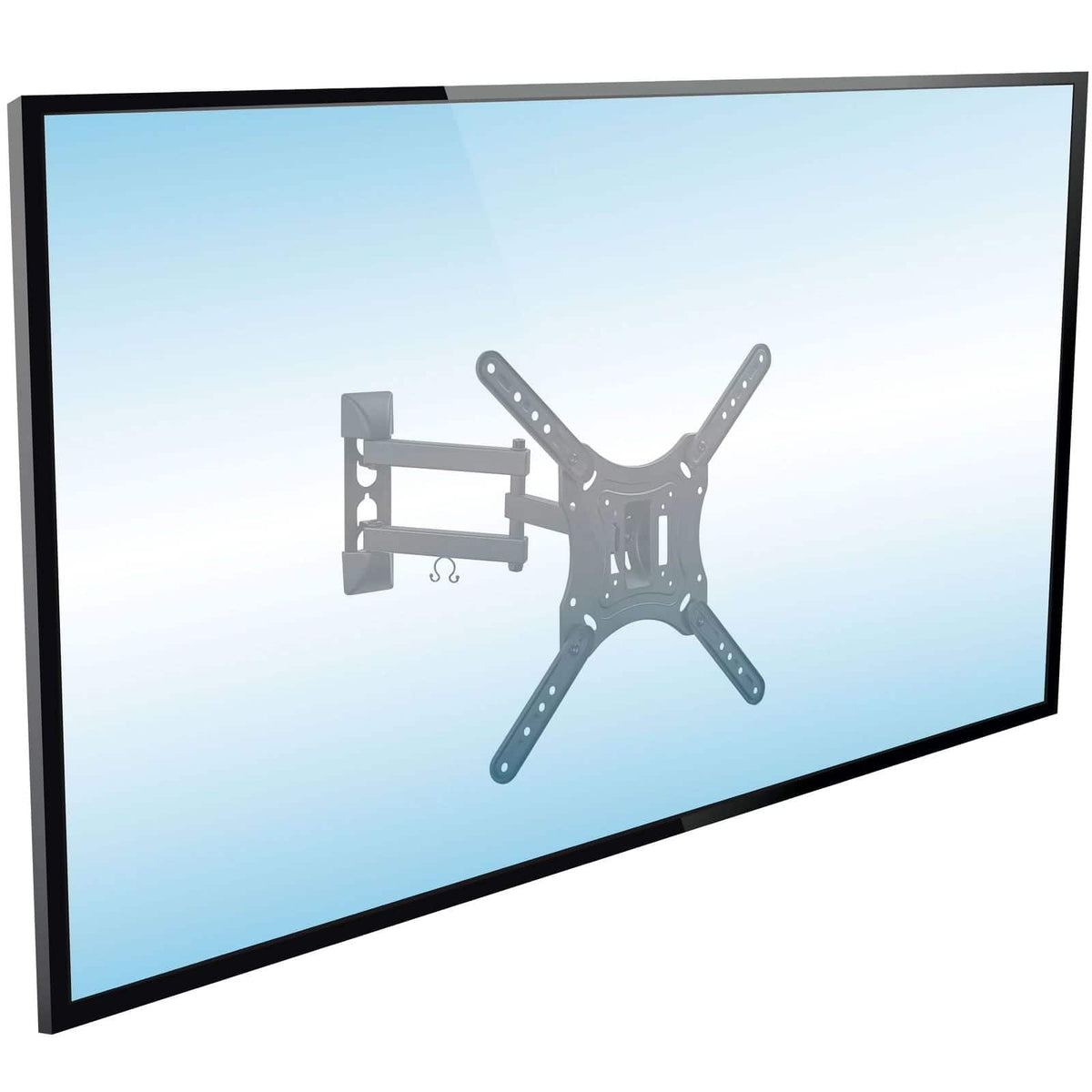 Mount-It! - Full Motion TV Wall Mount for 24–55" Screens, Swivel, Tilt, VESA 400x400, 66lb Capacity - Black