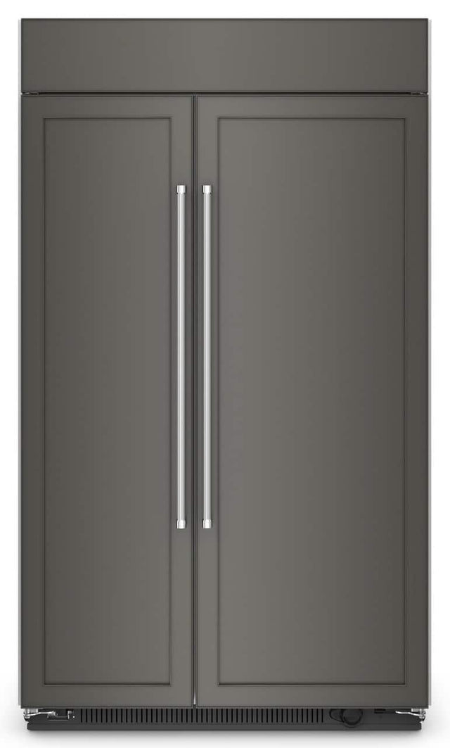 Front. KitchenAid - 47 in. Wide 30 cu. ft. Side-by-Side Refrigerator with Under-Shelf Prep Zone - Custom Panel Ready.