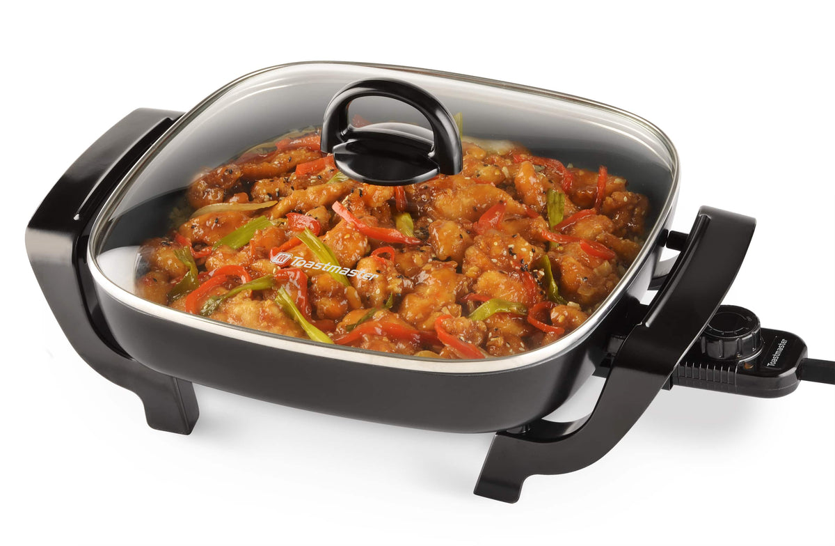 Toastmaster - 12 Inch Nonstick Electric Skillet - Black