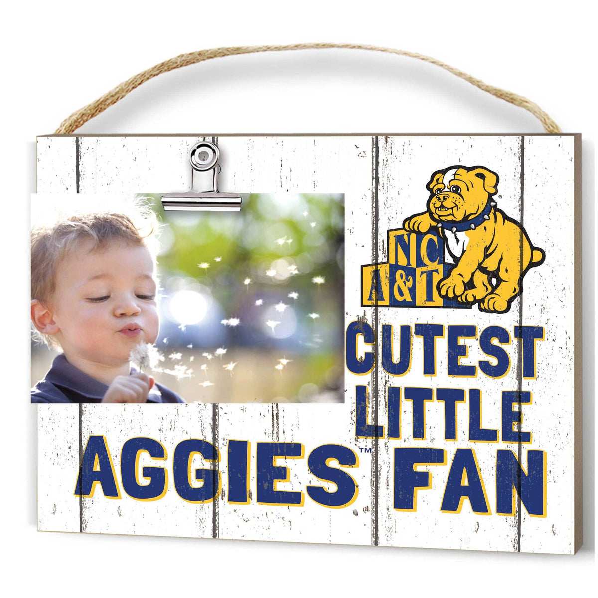 Jardine - North Carolina A&T Aggies 8'' x 10'' Cutest Little Weathered Logo Clip Photo Frame - White