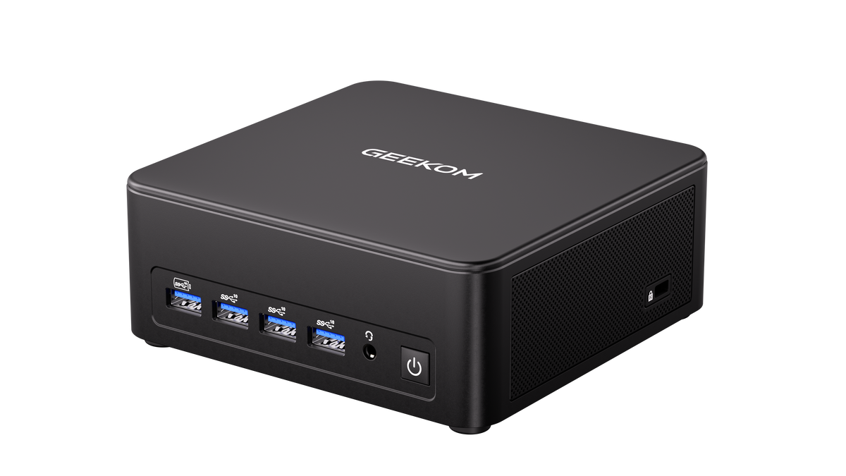 GEEKOM - IT14 Max Mini PC - Intel Core Ultra 5 125U - 16GB DDR5 Memory - 512GB SSD - Windows 11 Pro - Black