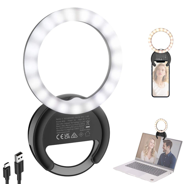A SELFIE EZV LIGHT  
Name: 1 REOIMSEULE x S1/1A  
Power: 58  
Model: 30  
Co.ltd Shenzhen Neewer Technology  
Building Block Lu Shan Room 1903, Luo Hu District  
Chunteng Rd No 3023  
5:8001 China  
na Shenzhen Guangdong  
Made in China  
vip@neewer.com  
UK II C E CA  

4" RECHARGEABLE SELFIE RING LIGHT  
Model: BK10  
Shenzhen Neewer Technology Co.ltd  
No. 3023, Chunteng Rd, Luo Hu District  
Shenzhen, Guangdong, China  
Made in China  
vip@neewer.com  
UK II C E CA