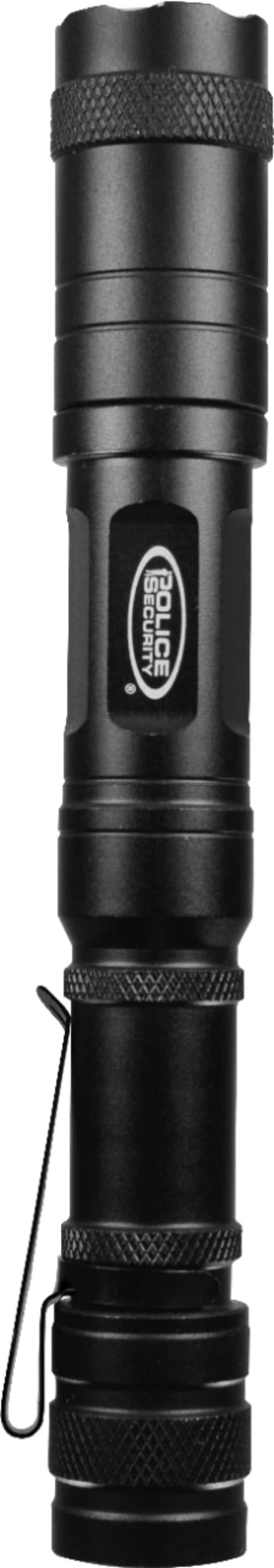 Front. Police Security - 300 Lumen LED Flashlight - Black.