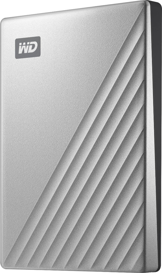 Front. WD - My Passport Ultra for Mac 2TB External USB 3.0 Portable Hard Drive - Silver.