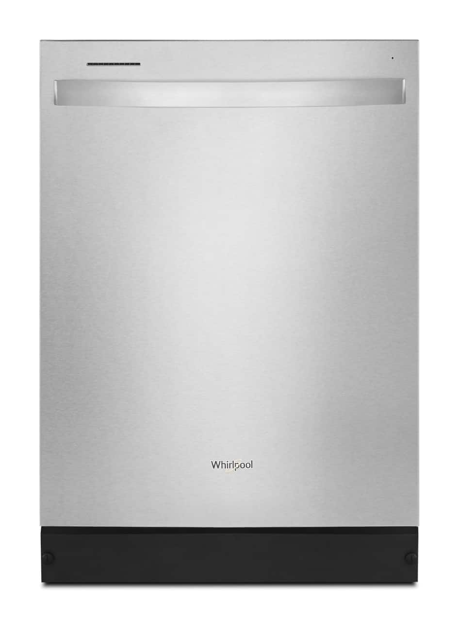 Whirlpool - 24 inch Top Control Built-In Stainless Steel Tub Dishwasher with Boost Cycle and 55 dBA - Stainless Steel