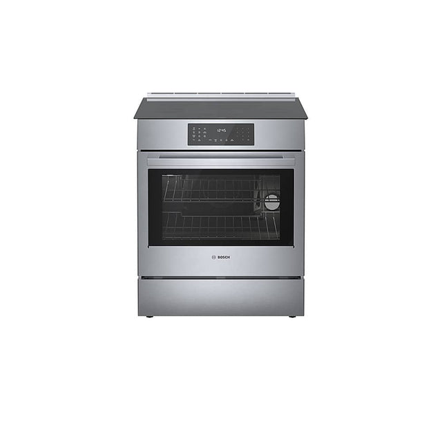 Front. Bosch - 800 Series 4.6 cu. ft. Slide-In Electric Induction Range with Self-Cleaning - Stainless Steel.