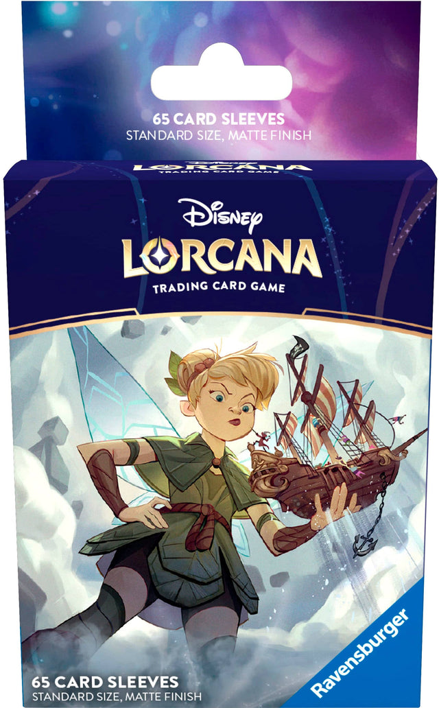65 Card Sleeves Standard Size, Matte Finish - Disney Lorcana Trading Card Game - Ravensburger