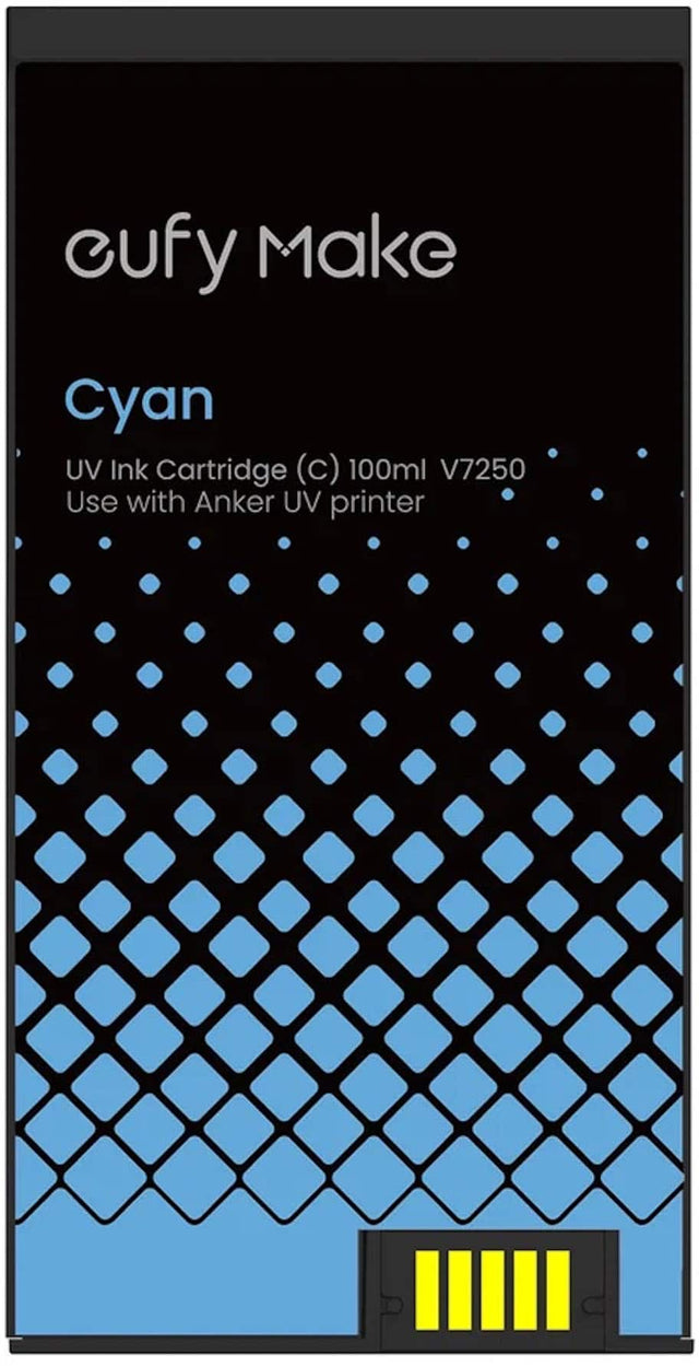 cufy Make Cyan UV Ink Cartridge (C) 100ml V7250  
Use with Anker UV printer