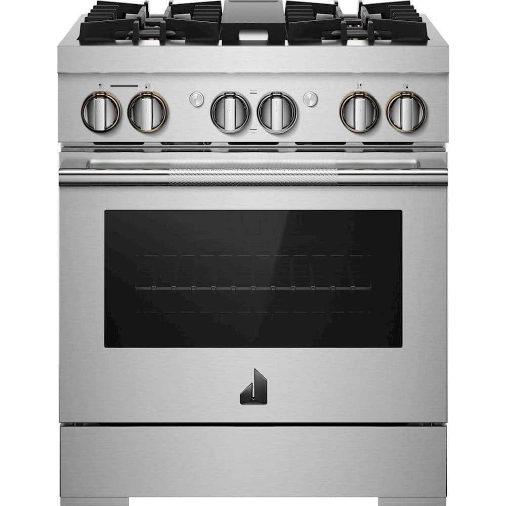 JennAir - 30 in. Wide 4 Burner RISE 4.1 Cu. Ft. Self-Cleaning Freestanding Dual Fuel Convection Range - Stainless Steel