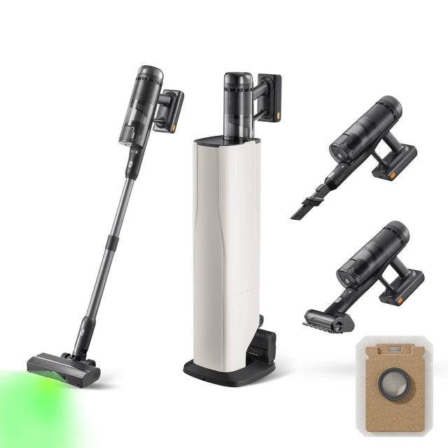 Front. Roborock - Roborock H60 Hub Ultra Cordless Vacuum Cleaner with Auto-Empty Dock, 90Min Runtime, Pet Hair and All-Round Home Cleaning - White.
