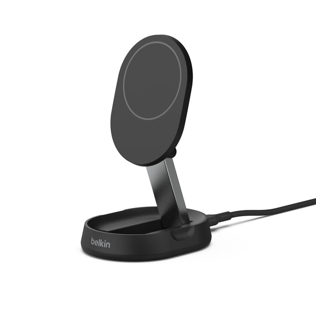 Front. Belkin - Convertible Magnetic Charging Stand 15W - MagSafe-Compatible Fast Qi2 Charger Apple iPhone, Airpods, & More - Black.