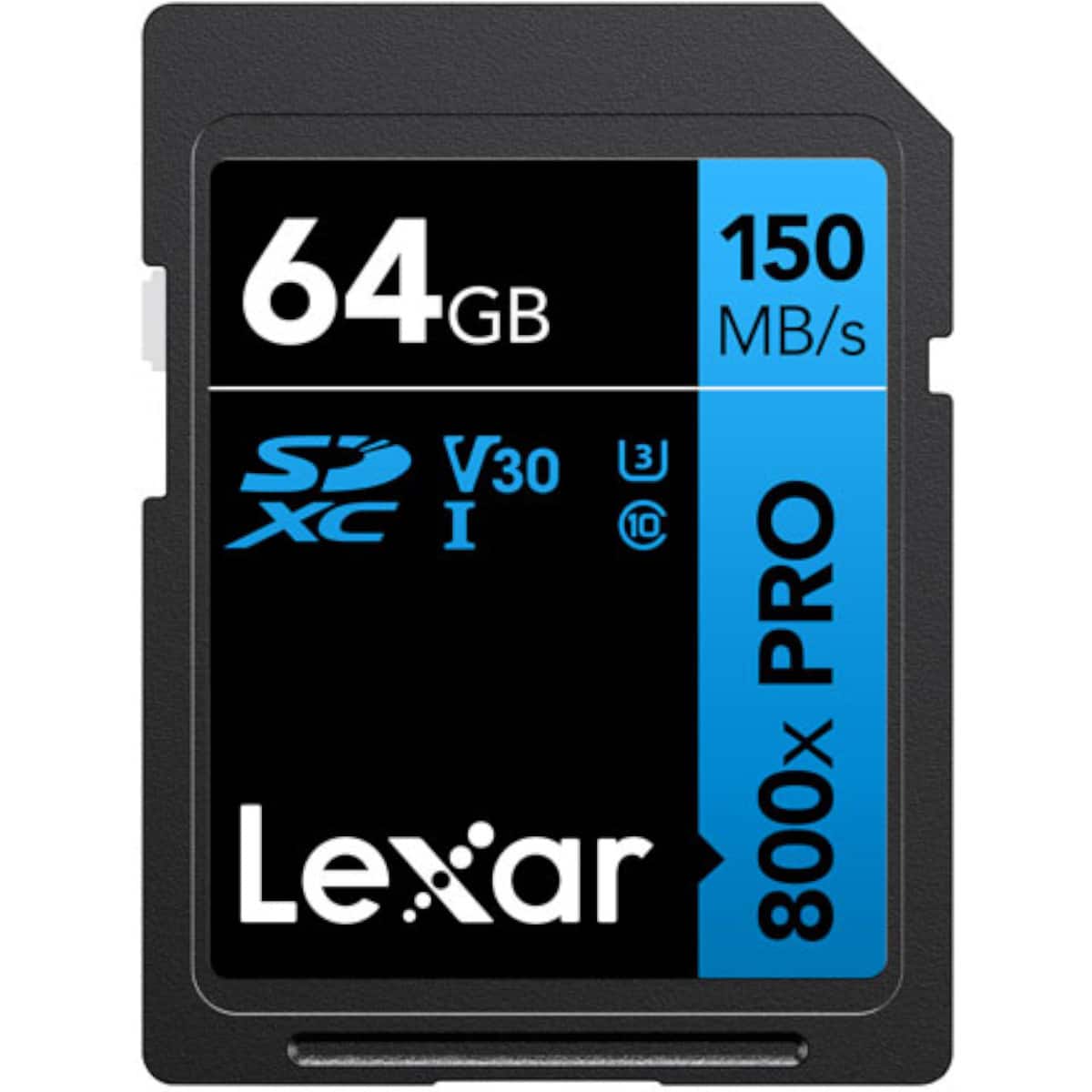 Lexar - 64GB High-Performance 800x PRO UHS-I SDXC Memory Card LSD0800P064G-BNNNU
