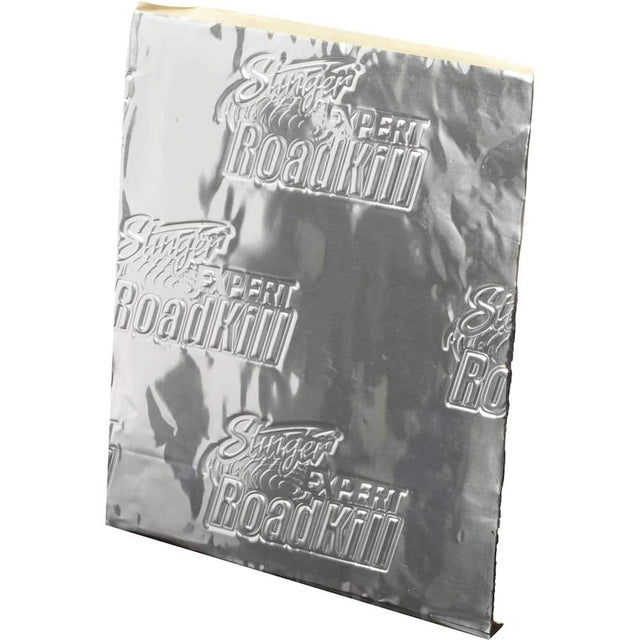 Left. Stinger - RoadKill Expert 12" x 24" Trunk Sound Damping Kit (10-Pack) - Silver.