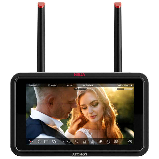 NINJA  
4K60p 4K60p C-Log2 ProRes RAW CFE 12-25:30 00 00:00:00:00 00 DO 00 1 2  
ATOMOS