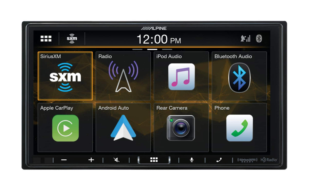 Alpine - 7” Android Auto and Apple CarPlay Bluetooth Digital Media Receiver - Black