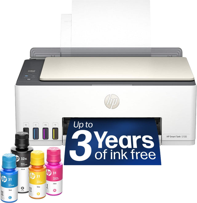 K C Y 4D 0D ED CEP p 32XL .. Sark - Butin ..s - hp hp 31 31 ugantr hp 31  RT Puloa - Bme Sas LORT - Ruste S K Sm - I1 1 M 11 Y C hp Up to HP Smart Tank 5100 3 Years of ink free