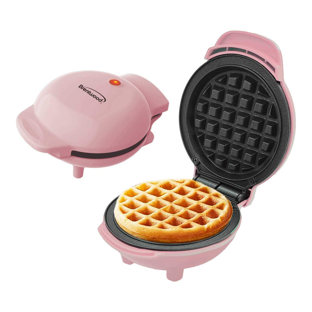 Front. Brentwood - Brentwood Non-Stick 5 WaffleMaker - Pink.