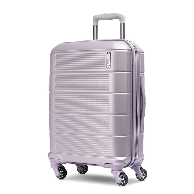 Front. American Tourister - Stratum 2.0 22" Spinner Expandable Carry-On Suitcase - Purple Haze.