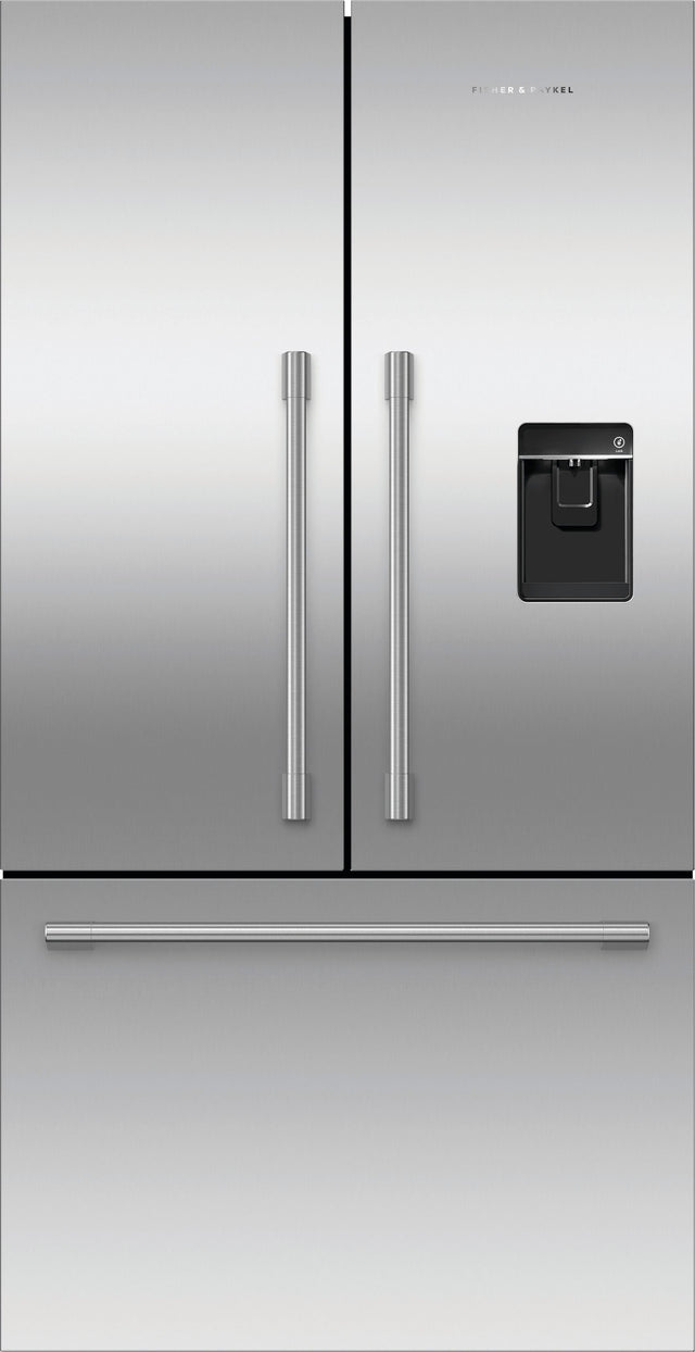 Front. Fisher & Paykel - Active Smart 20.1 Cu Ft  French Door Refrigerator with Ice & Water - Stainless Steel.