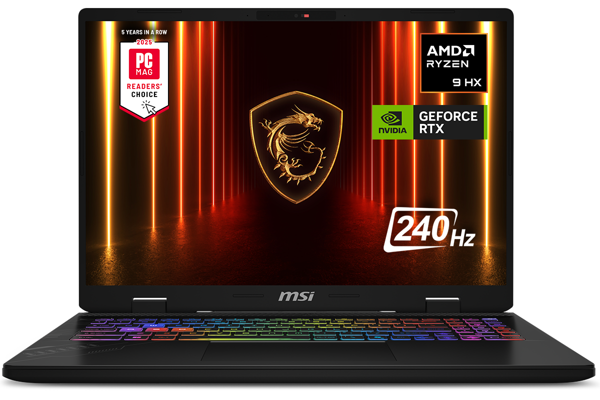 MSI - Crosshair A16 16" 240Hz QHD+ Gaming Laptop - AMD R9-8940HX - GeForce RTX 5060 - 32GB Memory - 1TB SSD Storage - Cosmo Gray