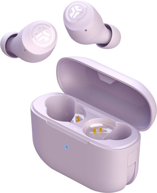 Front. JLab - GO Air Pop True Wireless Earbuds - Lilac.