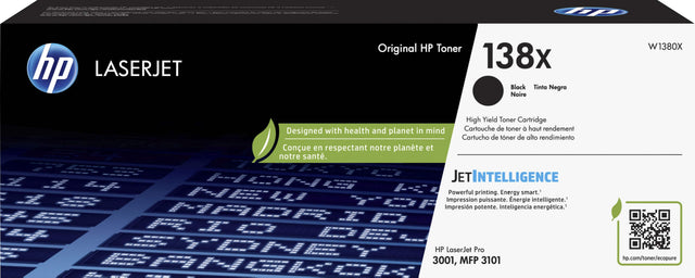 Front. HP - 138X High-Yield Toner Cartridge - Black.