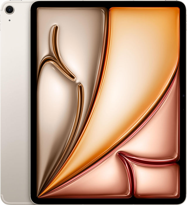 Front. Apple - 13-inch iPad Air M4 chip Wi-Fi + Cellular 1TB - Starlight.
