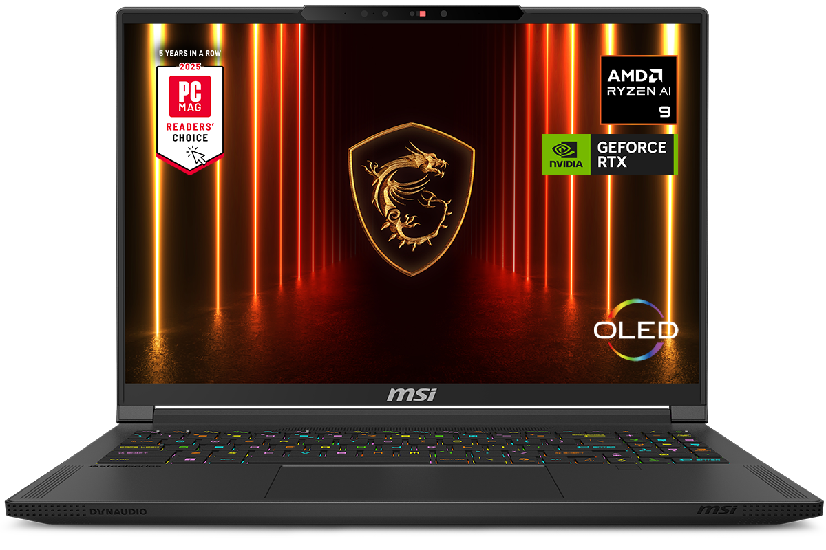 MSI - Stealth A16 AI+ - Copilot+PC- 16" 240Hz QHD+ OLED Ultra Thin Gaming Laptop - AMD Ryzen AI R9-365- 32GB -RTX 5080-1TB SSD - Core Black