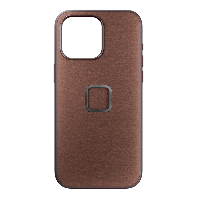 Front. Peak Design - Everyday Fabric Case v2 for iPhone 15 Pro Max - Redwood.