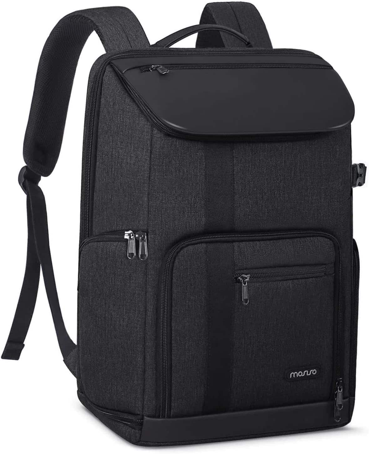 mosiso - Camera Backpack Large Photography Camera Bag Case with 17.3 inch Laptop &Tripod Holder&Rain Cover - Black