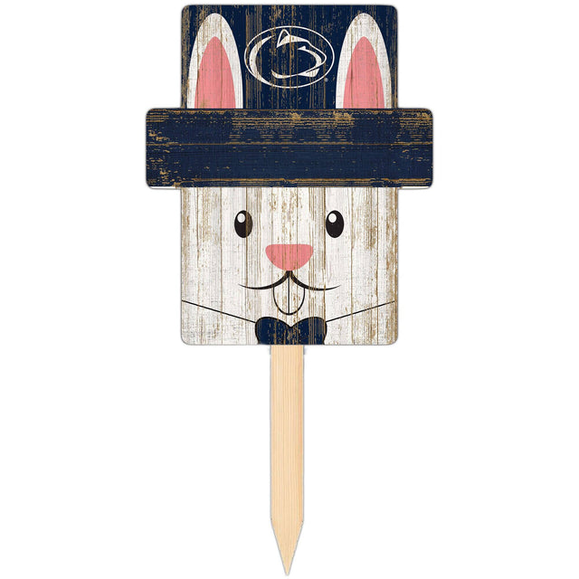 Front. Fan Creations - Penn State Nittany Lions 16" x 19" Easter Bunny Yard Stake - Multicolor.
