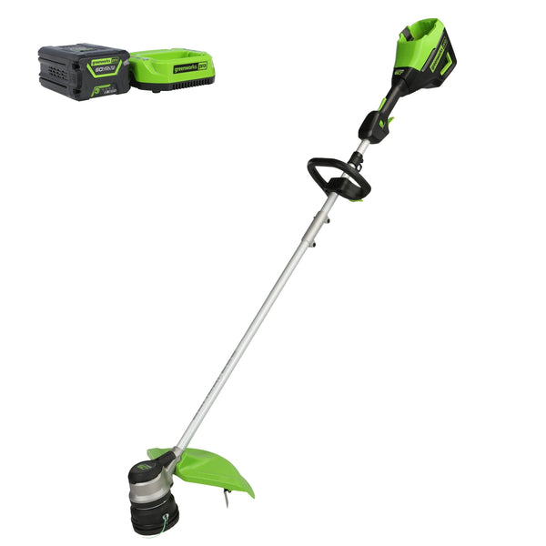 Greenworks - 60V 16" Brushless Cordless String Trimmer - 2.5Ah Battery and Charger