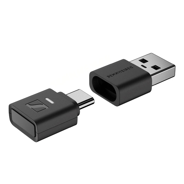 Front. Sennheiser - Sennheiser BTD 700 Bluetooth USB Dongle - aptX Lossless, Auracast, Plug & Play Audio Transmitter for Headphones - Black.