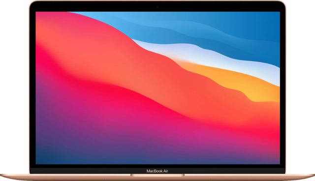 Front. Apple - Geek Squad Certified Refurbished MacBook Air 13.3" Laptop - Apple M1 chip - 8GB Memory - 512GB SSD - Gold.