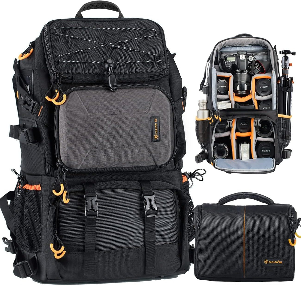 TARION - 27L Large Camera Backpack - 2 in 1 Professional Camera Bags with 15.6" Laptop Compartment & Raincover (PB01)