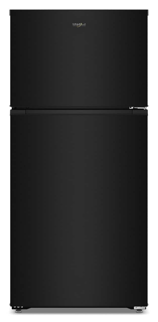 Whirlpool - 28 in. Wide 14.3 cu. ft. Top Freezer Refrigerator with Total Coverage Cooling - Black