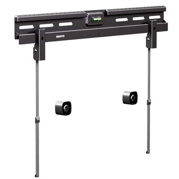 Mount-It! - No Stud TV Wall Mount for 37″ – 85″ TVs Slim Low-Profile Drywall Mount – Up to 110 lbs Support - Black