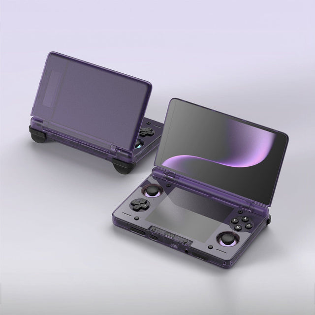 Front. AYN - Thor Max 6" Dual-AMOLED Android Gaming Console, Snapdragon 8 Gen 2 Processor, 16GB RAM, 512GB Storage - Clear Purple.