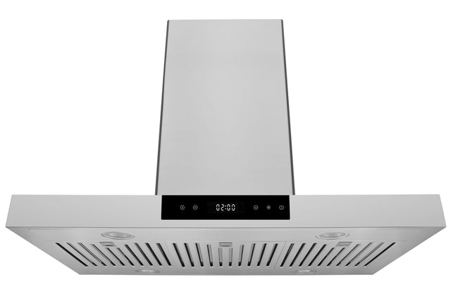 Front. Hauslane - Hauslane | 36" Island Range Hood 800 CFM - Convertible Stainless Steel Contemporary Vent Hood with Powerful Suction - Stainless steel.