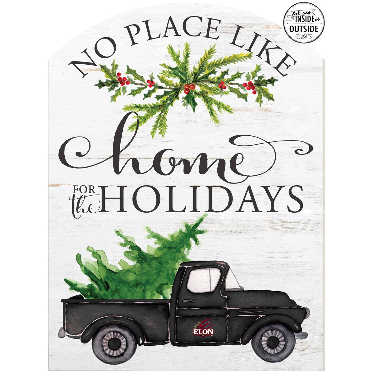 Jardine - Elon Phoenix 16'' x 22'' Holiday Marquee Sign - White