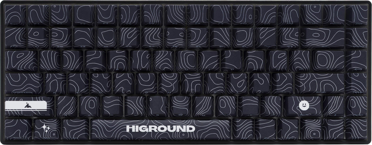 Higround - Basecamp 75+ 75% Wired Mechanical Lubed TTC Milky Switch Gaming Keyboard with RGB Backlighting - BLACKICE