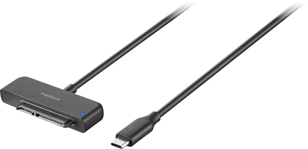 Insignia™ - SATA to USB-C Adapter for 2.5” SATA Drives - Black