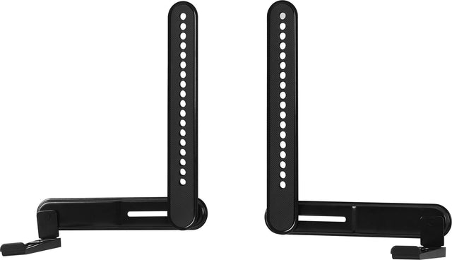 Angle. Best Buy essentials™ - Rear/Bottom Soundbar Wall Mount for Most 15 lb. Soundbars - Black.