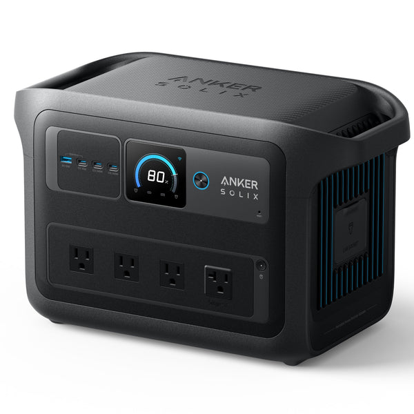 Anker - SOLIX C1000X Gen2 Portable Power Station,1024 Wh/Peak 3000W Battery Solar Generator for Outdoor Camping&Power Outages (1024 Wh Capacity) - Dark Gray