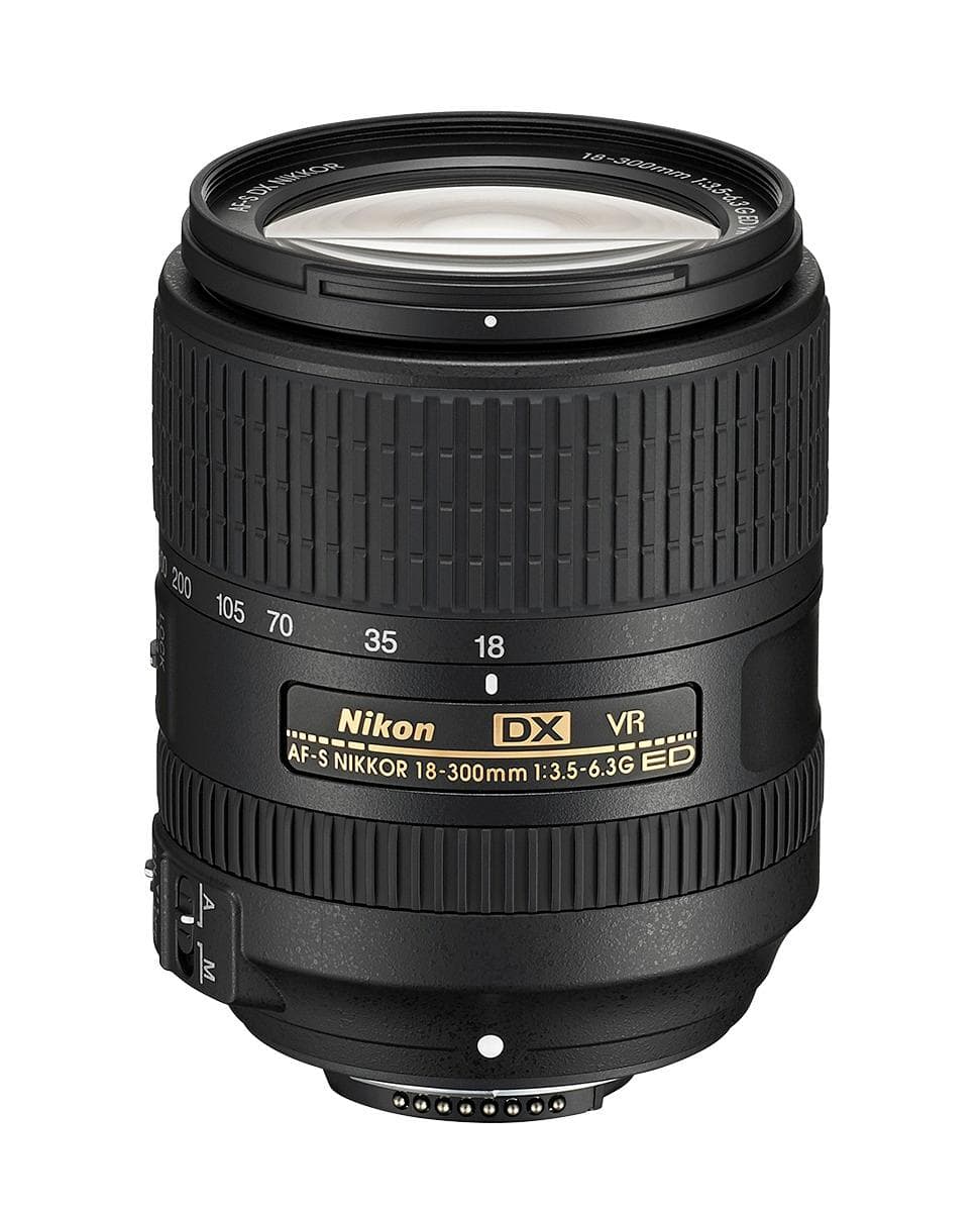 Nikon - AF-S DX NIKKOR 18-300mm f/3.5-6.3G ED VR Telephoto Zoom Lens for Select DX-Format DSLR Cameras - Black