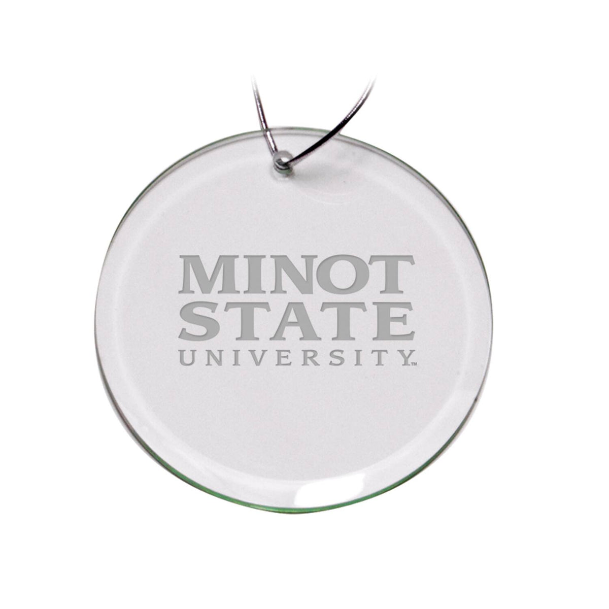 Jardine - Minot State Beavers Primary Logo 3'' Round Glass Ornament - Multicolor